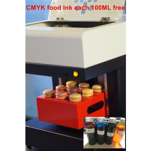 2020 Fatory 4 cups Inkjet Coffee Coffee printer Macaroon print on 9 cakes,Marlon,Jelly,cotton candy,fresh fruit,Food directly