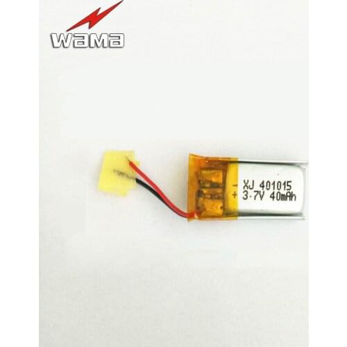 8pcs/lot 401015 40mAh 3.7V Rechargeable Lithium Polymer Batteries for Bluetooth Earphones Headset Headphones