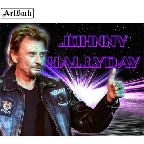 5d diy diamond painting johnny hallyday full square french singer new arrival diamond mosaic home decoration