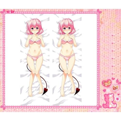 Anime Cartoon To Love Ru Darkness Nana Asta Deviluke Double Bolster Hugging Pillow Case Cover Pillowcase Peach Skin 2 Way cnb013