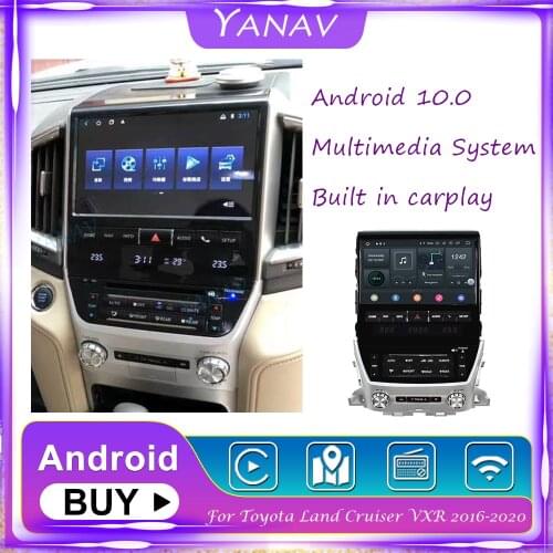 Car Radio Android 2 Din Stereo Receiver For Toyota Land Cruiser VXR 2016-2020 GPS Navigation Audio Video Multimedia MP3 Player