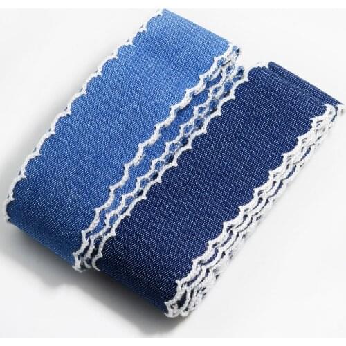 2 Yards Denim Ribbon Jean Ribbon Sewing Trim for DIY Hair Bow Decoration Crafts