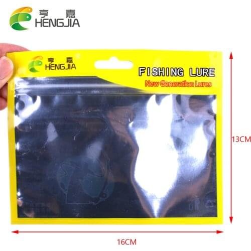 HENGJIA 100pcs soft fishing lures bag 10cm*15cm Self Seal Zipper Plastic Packing Poly Ziplock