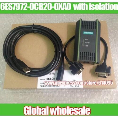 1pcs 6ES7 972-0CB20-0XA0 PLC programming cable 200/300/400 support PPI / MPI / DP 840D CNC system / with optical isolation
