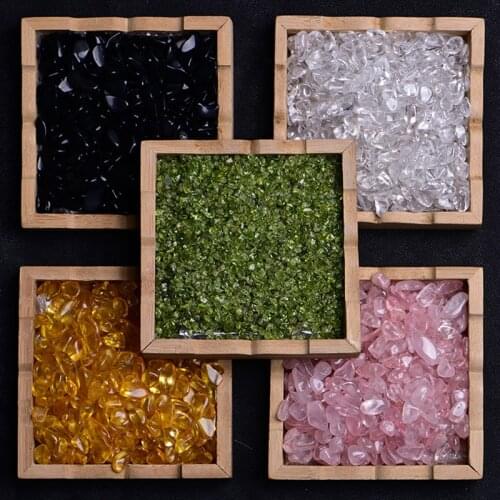 50g Natural Peridot Olivine Quartz Crystal Stone Rock Chips Lucky Healing minerals Fish tank stones