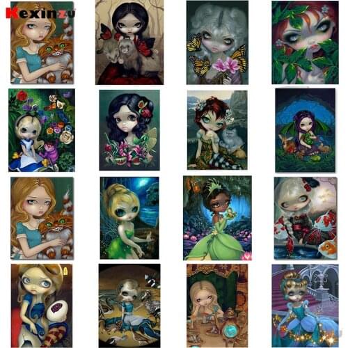 KEXINZU Full Square/Round Drill 5D DIY Diamond Painting "Cartoon Girl" 3D Diamond Embroidery Cross Stitch Home Decor Gift S541