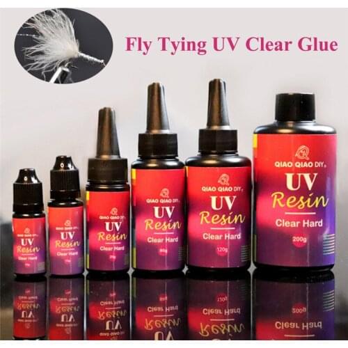 10/15/25/60g UV clear Finish glue combo thin & thick instant cure super clear UV glue fly tying quick drying glue fly fishing