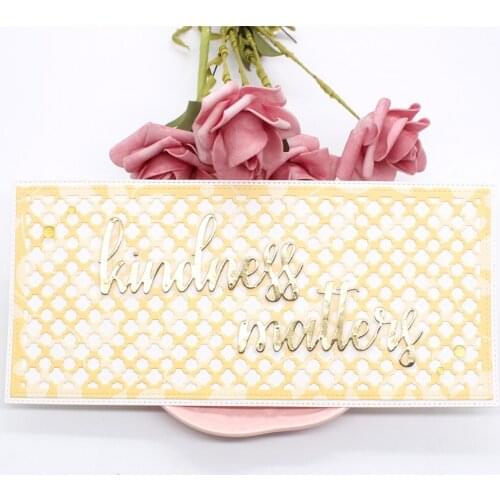 YPP CRAFT Lattice Background Slimline Metal Cutting Dies for Scrapbooking/photo album Decorative Embossing Paper Card