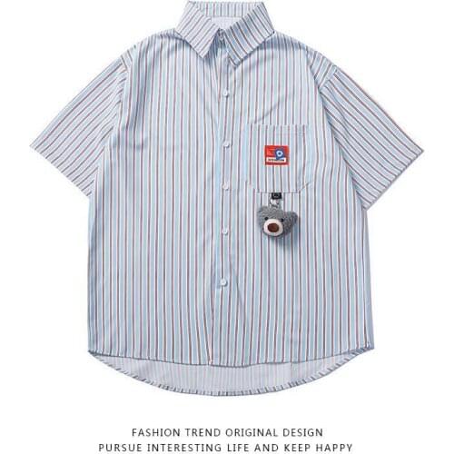 Men Women Shirt Short Tops Kawaii Tshirt Bear Doll Shirt Short Sleeve Fitted Anime Manga Shirt Clothes