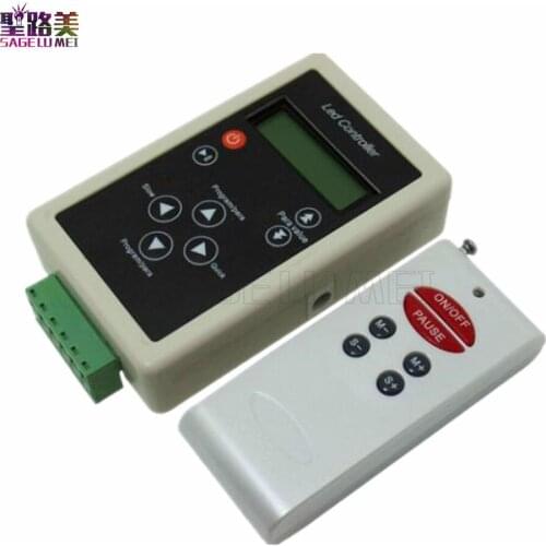 HC100 Full color LED SPI controller programmable led strip RF remote control for ws2801 ws2812b ws2812 ws2811 8806 led tape
