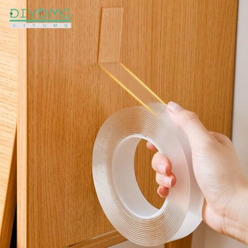 Transparent Nano Tracsless Double Sided Tape Reusable NoTrace Invisible Tape Cleanable Waterproof Tape Sticker Sealing Strip
