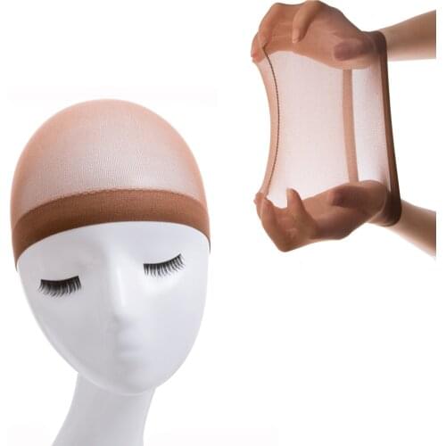 2 Pieces/Pack Good Quality Hair Net For Weave Hair Wig Nets Stretch Mesh Wig Cap For Making Wigs Free Size