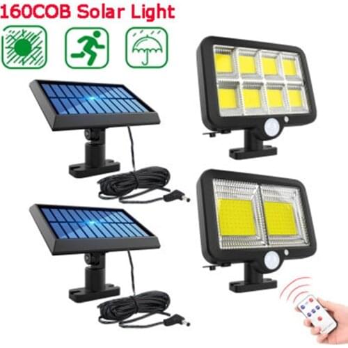 160COB Solar Light Motion Sensor Waterproof Garden LED Solar Lamp Outdoor Garden Path Street Led Wall Light
