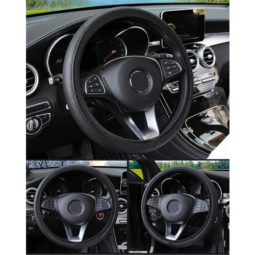 Universal Leather Anti-Slip Car Steering Wheel Cover For Citroen C1 C2 C3 C4 C5 C4l DS5 Xsara Grand Picasso Berlingo Car Styling