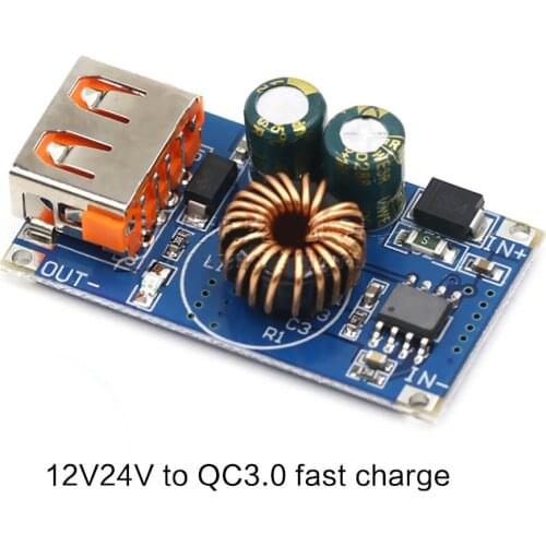 Usb dc step-down module 12v 24v for qc2.0 qc3.0 quick charge mobile phone charging board for apple huawei fcp fast charger
