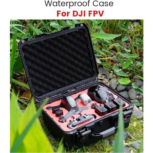 For DJI FPV Combo Waterproof Explosionproof Drone Hard Shell Portable Travel Bag Large Capacity Safety Carrying Case Accessories