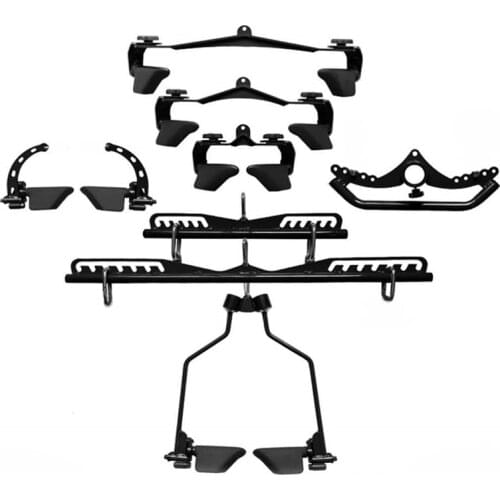 1 Set Adjustable Workout Lat Pull Down Bar DIY Home Gym Grips Handles T-bars For Biceps Back Muscle Exercise Rowing Attachments