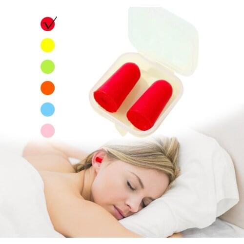 1 Pair Travel Sleep Noise Prevention Earplugs Noise Reduction For Travel Sleeping Soft Foam Ear Plugs Soft Anti-Noise Sponge