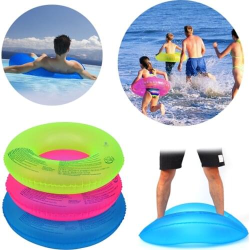 1pc Childrens Swimming Circle Summer Adult Outdoor Inflatable Fluorescent Swimming Pool Swimming Pontoon Swimming Protector