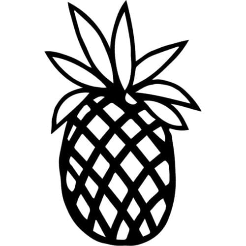 10.5X16.5CM Pineapple Cartoon Vinyl Car Sticker Fashion Bumper Decoration Decal