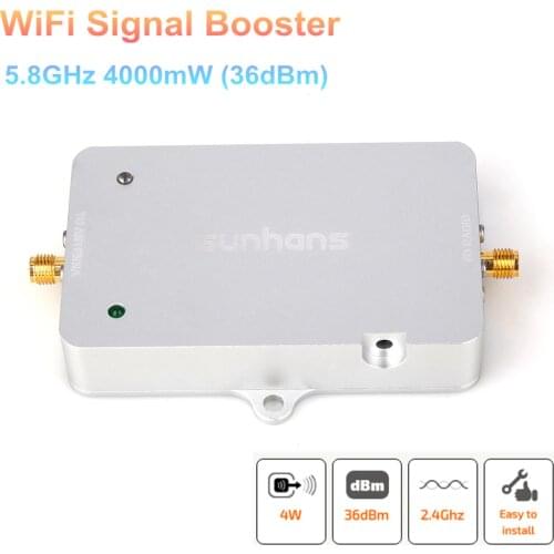 100% Original Sunhans 5.8GHz SH58Gi4000 4000mW (36dBm) IEEE 802.11a/n WiFi Signal Booster Monitor Signal Amplifier