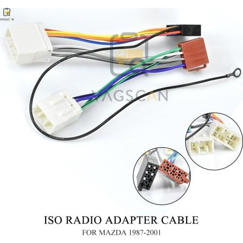 12-016 Car Radio adapter ISO Wiring Harness Connector Cable for M-AZDA 1987-2001 Wire Fitting Adapter