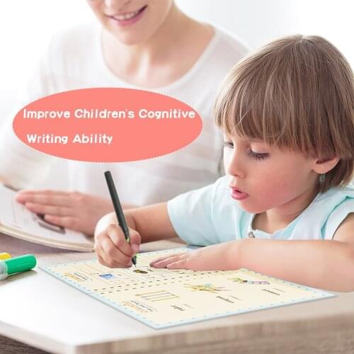 4Pcs Handwriting Set Magic Calligraphy Tracing Copybooks With Pen for Kids Reusable Magic Writing Reused Copybook for Children