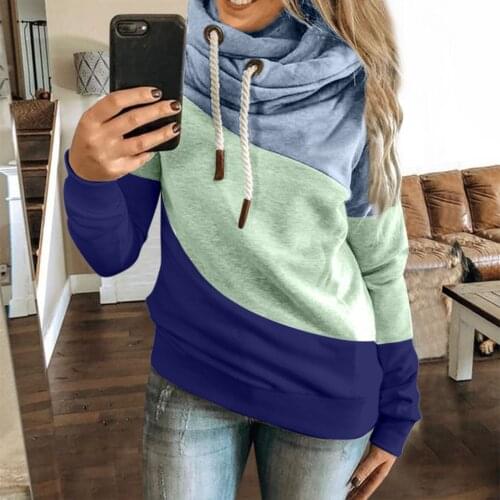 40#Solid Contrast Autumn Oversized Hoodie Women Sweatshirts Oversize Warm Hoodies Ladies Female Long Sleeve Hooded Sweatshirt