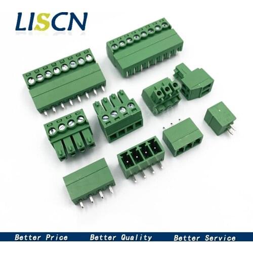 5sets KF2EDG 3.81MM PCB Pluggable Terminal Block Connector 2P3P4P5P6P7P8P9P10P Straight needle Pin KF15EDG-3.81 Green Terminal