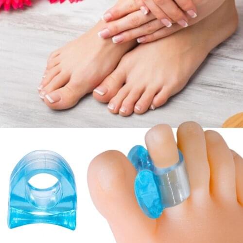 80% Hot Sale 1 Pair Toe Separator Washable Reduce Pain SEBS Foot Pressure Relieving Thumb Corrector for Pedicure