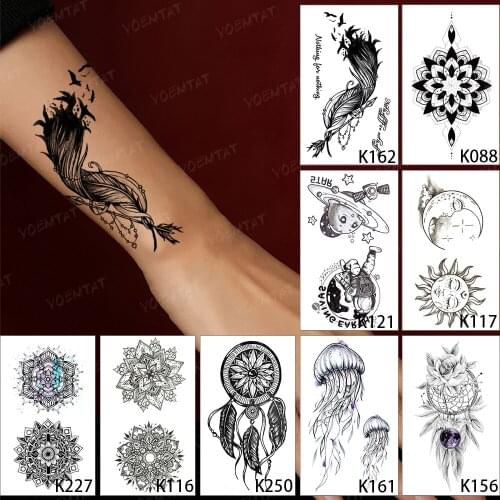 9pc Purple Lavender Waterproof Temporary Tattoo Sticker Set Watercolor Plant Rose Flash Tatoo Woman Girl Body Art Fake Tatto Man