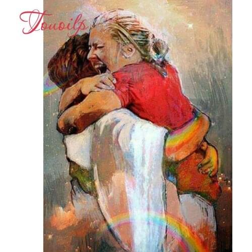 TOUOILP 5D DIY Diamond Painting Full Square/Round Drill "Couple hugging" 3D Embroidery Cross Stitch Mosaic Home Decor