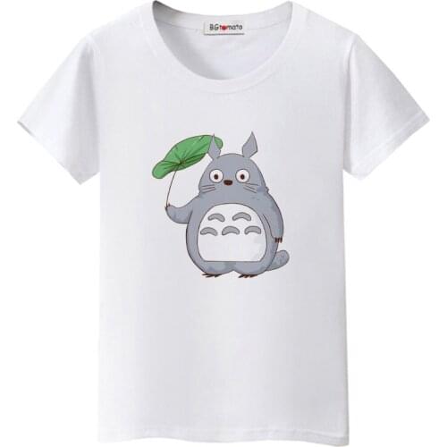BGtomato cartoon tshirt women lovely Totoro shirts original brand cartoon t-shirt women