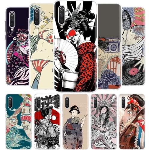 Japanese Fashion Art Kimono Tattoo Cover Phone Case For Xiaomi Mi Note 10 11 9 8 10T 9T CC9 A1 A2 A3 5X 6X Poco F1 X3 F2 Pro Lit
