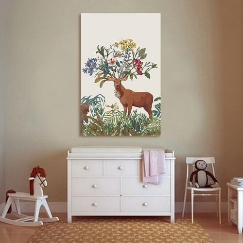 DIY digital paint by numbers Forest deer scandinavian styles home decor wall art canvas room decoration pictures nordic poster