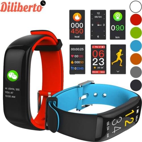 Diliberto P1 Plus Smart Wristband Heart Rate Monitor Blood Pressure Smart Watches Fitness Sport Racker Bracelet Women Men