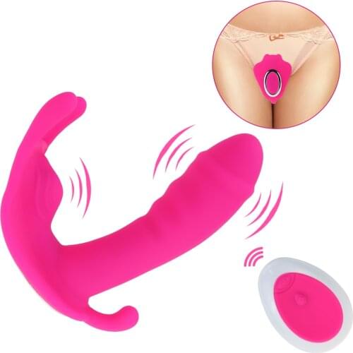 Wear Dildo Butterfly Vibrator Sex Toys for Couple Orgasm Masturbator Wireless Remote Control Panties Dildo Vibrators for Women