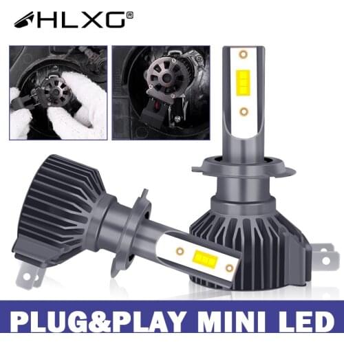 HLXG H4 H8 H9 H11 LED 9005 9006 HB3 HB4 fog lamp lampada 16000LM h7 led car Lights auto bulbs wireless luces headlight 12V 6000K