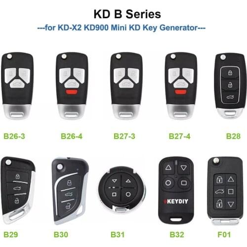 Keyecu B Series KD Remote Key B26-3 B26-4 B27-3 B27-4 B28 B29 B30 B31 B32 F01 for KD900 URG200 KD900+ KD-X2 Mini KD
