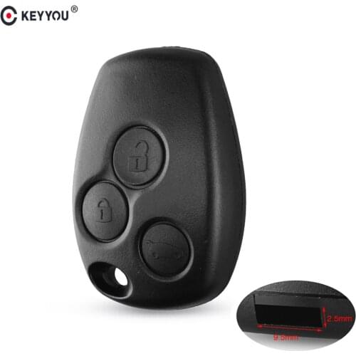 KEYYOU 3 Button Key Shell Remote Fob Cover Case For Renault Dacia Modus Clio 3 Twingo Kangoo 2 Duster Fluence Without Blade