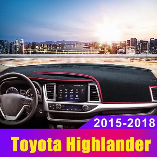 For Toyota Highlander Kluger XU50 2015-2019 2020 Car Dashboard Cover Avoid light Pad Instrument Panel Mat Carpets Accessories