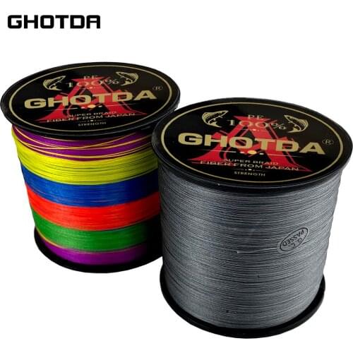 GHOTDA X12 X9 X8 X4 300M Carp Fishing Line PE Braided Multifilament Wire 12Strands 9Strands 8Strands 4Strands