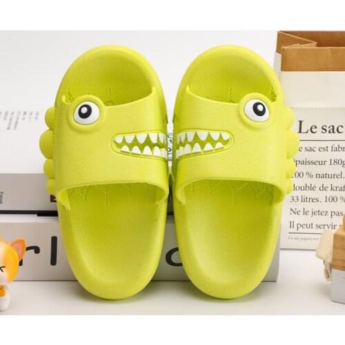 Summer Fashion Fun Dinosaur Slippers Baby Boy Beach Shoes Soft Bottom Non-slip Flat Shoes Baby Girls Toddler Shoes Kids Sandals