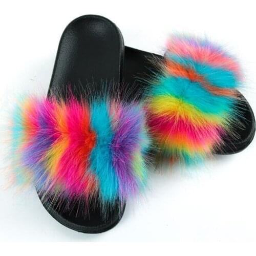 Fur Slippers Kids Shoes For Girl Toddler Girl Shoes Baby Cute Fluffy Slippers Fashion House Slippers Home outdoor Slippers