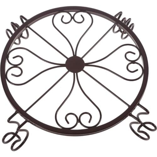 Metal Outdoor Plant Stand Flower Pots Round Flower Stand Garden Decor Wrought Iron Flower Stand European Style