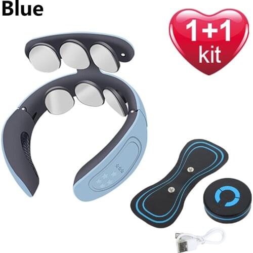 Neck Massager Shoulder Cervical Massager 6 Heads Multifunctional Electric Hot Compress Pulse Relieve Cervical Fatigue Massage