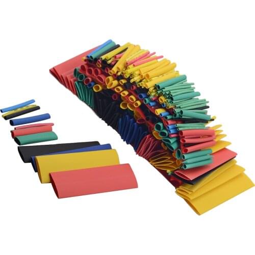 164pcs Set Polyolefin Shrinking Assorted Heat Shrink Tube Wire Cable Insulated Sleeving Tubing Set