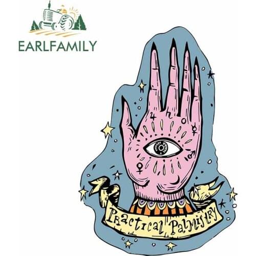 EARLFAMILY 13cm x 9.3cm for Palmisty Car Stickers Suitcase Surfboard Decal Fine Motorcycle Auto Creative Camper Car Assessoires