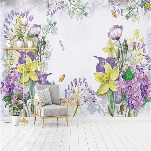 Beibehang Wallpaper wall 3 d retro wallpaper simple 3d embossed floral wallpaper tv background wallpaper for kids room Mural 3d