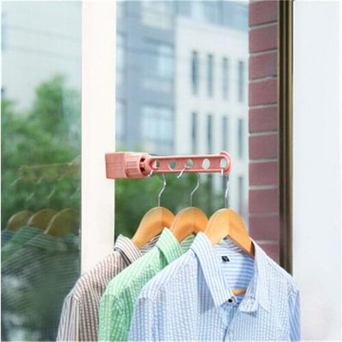 Portable Clothes Windows Hanging Rack Outdoor Indoor Coat Jacket Underwear Socks Drying Storage Hangers With Hook For Traveling